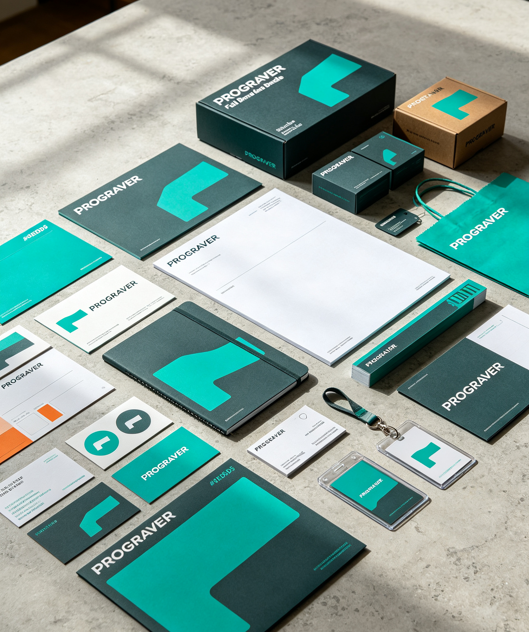 Full Digital Brand Identity Design Bundle (25 Digital Assets Pack)